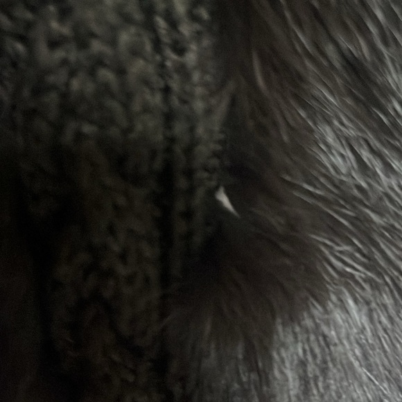 Women’s Vest Knit Front Panels Leather Trim Zipper Black Size Medium - Picture 9 of 15